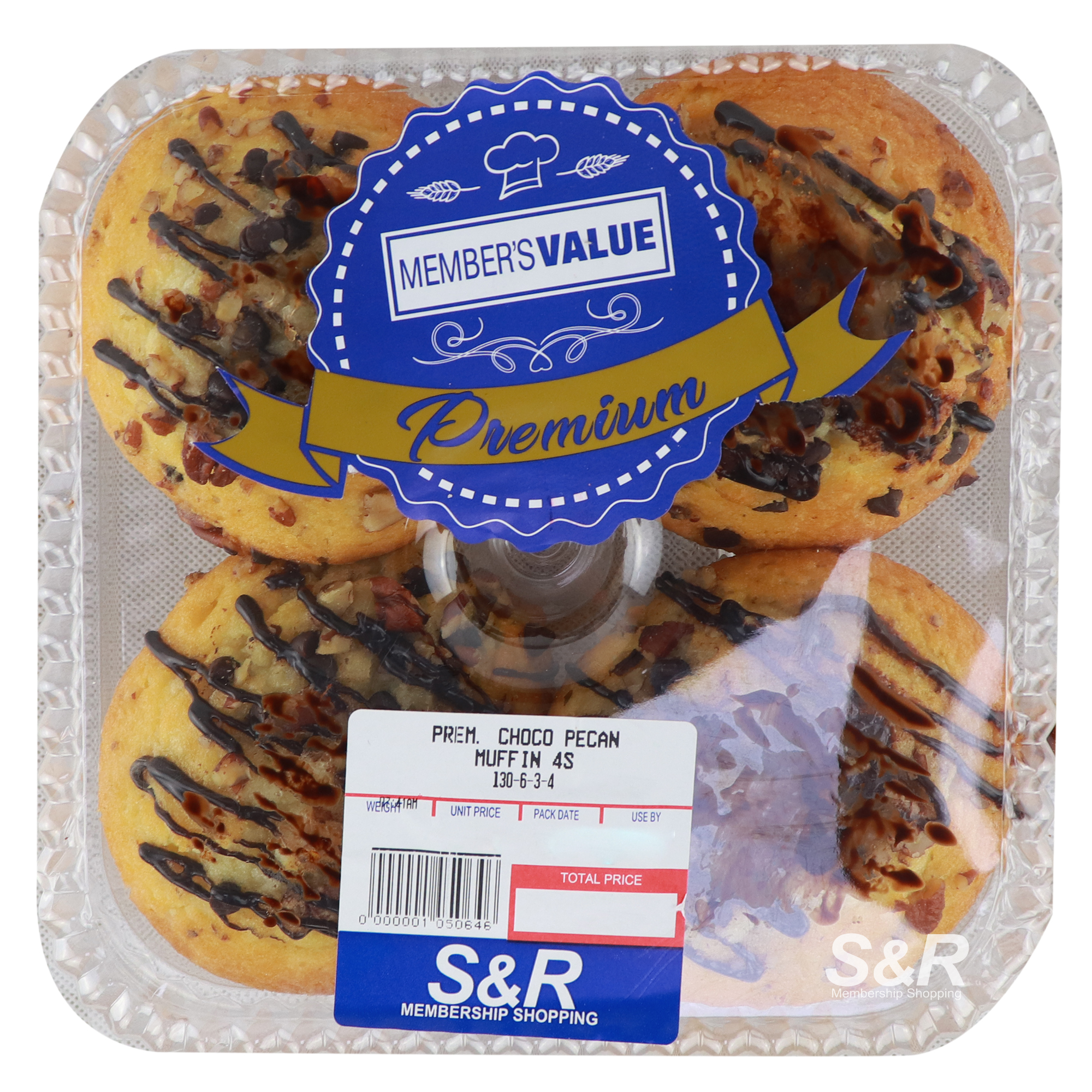 Member's Value Premium Choco Pecan Muffins 4pcs Member's Value Premium Choco Pecan Muffins 4pcs